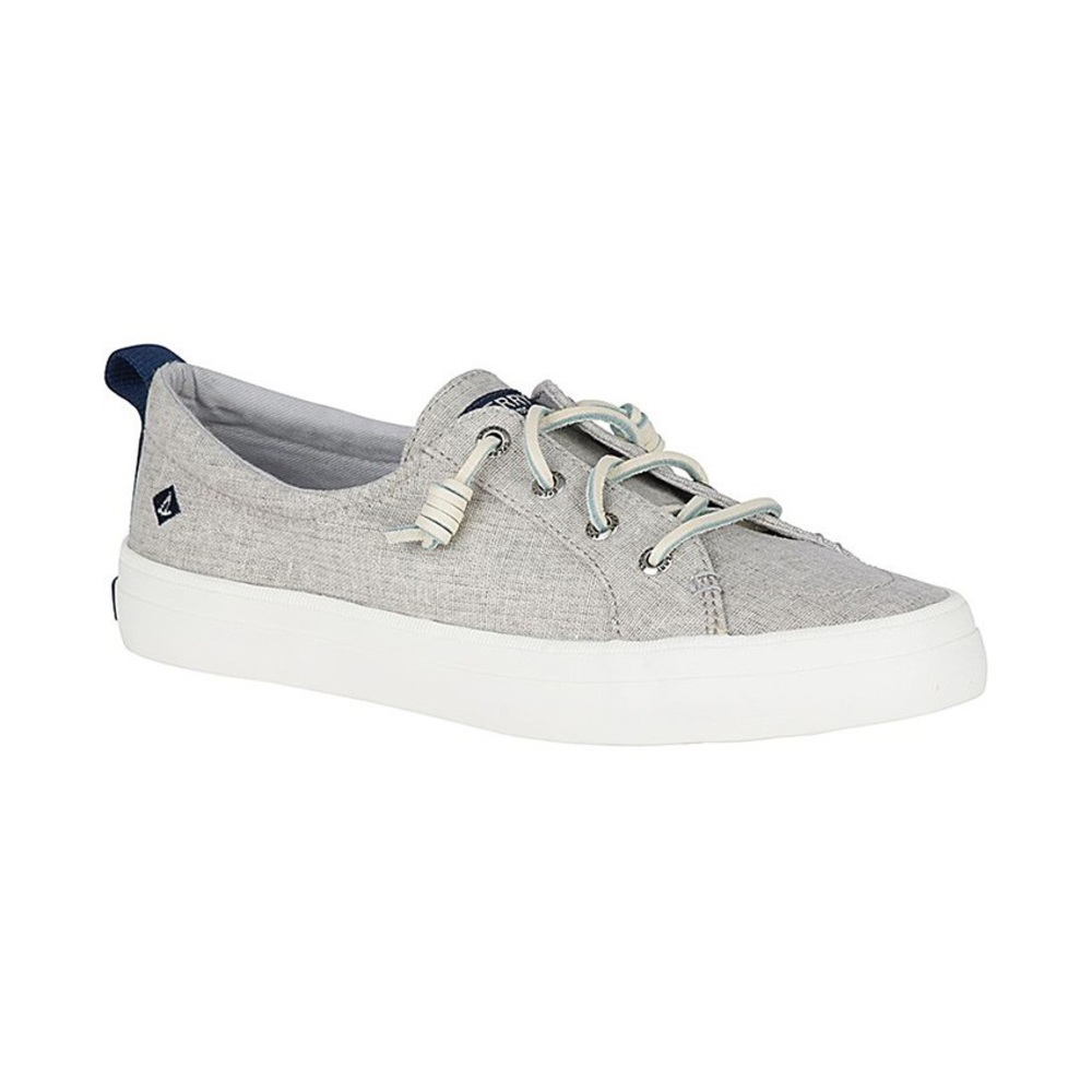 SPERRY WOMEN'S CREST VIBE WASHED LINEN SNEAKER IN GREY